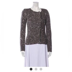 Maje Sequined Zippered Jacket